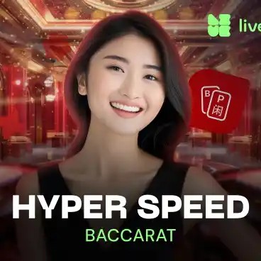 Hyper Speed Baccarat online game logo by Evolution on vemabet-casino.pt