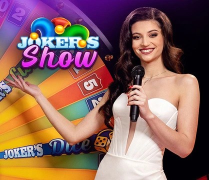 Official Live Dealer logo: Joker’s Show by Skywind Group at VemaBet Casino