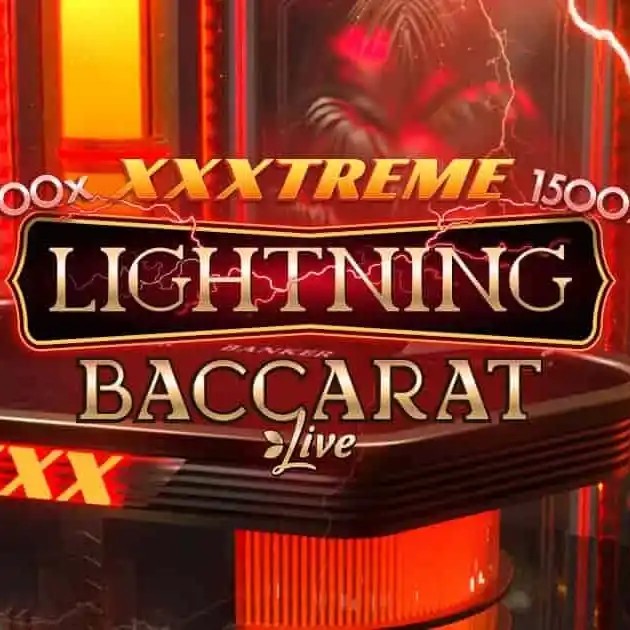 XXXtreme Lightning Baccarat online game logo by Evolution on vemabet-casino.pt
